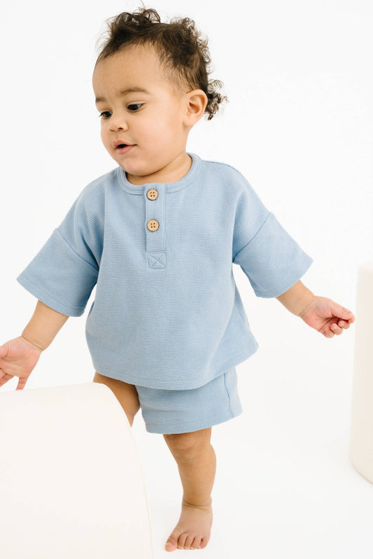 Morning Sky Waffle Slouchy Set