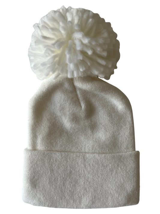 Baby's First Hat | Warm White Pom